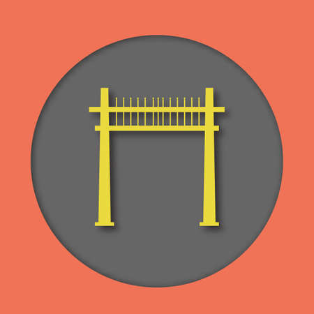 South Korea gates - attraction in flat style. For travel, stickers and creative designの写真素材