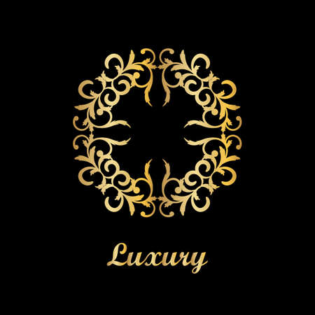 Luxury golden in simple style. For shop, store and creative design. Vector illustrationのイラスト素材