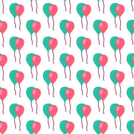 Air ballons pattern in doodle style. Perfect for paper, textile, fabric and nursery design. Vector illustrationのイラスト素材