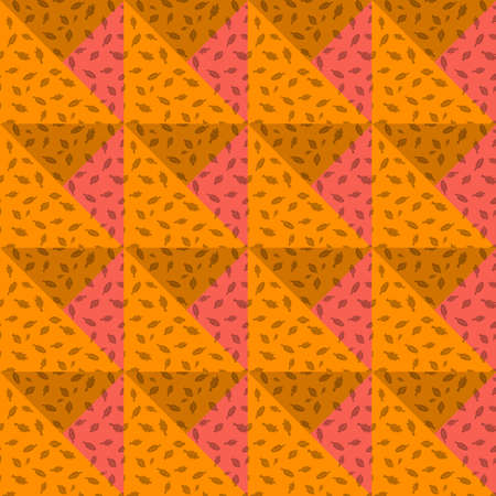 Autumn pattern with leaves in hand drawn style. Vector illustration. For web, textile, store, shops
