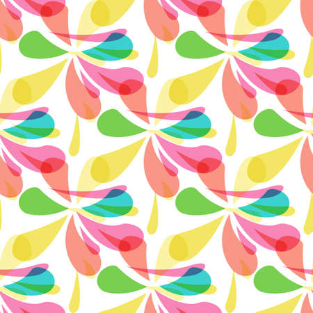 Abstract seamless pattern in flat style. For flower shop, textile, bedroom and creative design. Vector illustrationのイラスト素材
