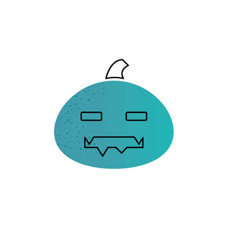 Halloween pumpkin icon in flat line style. Vector illustrationのイラスト素材
