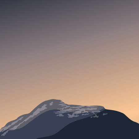 Mountains background in flat style. For banner, poster and creative design. Vector illustrationのイラスト素材