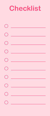 Checklist in flat style. Schedule templates for school, office and time management. Vector illustrationのイラスト素材