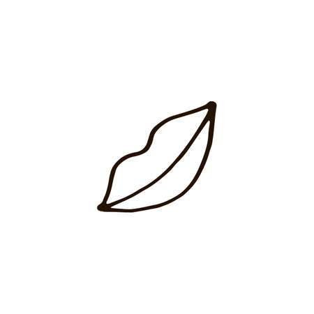 Woman lips icon in hand drawn style. Vector illustrationのイラスト素材