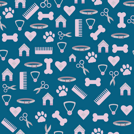 Pet shop banner in flat style. Vector illustration.のイラスト素材