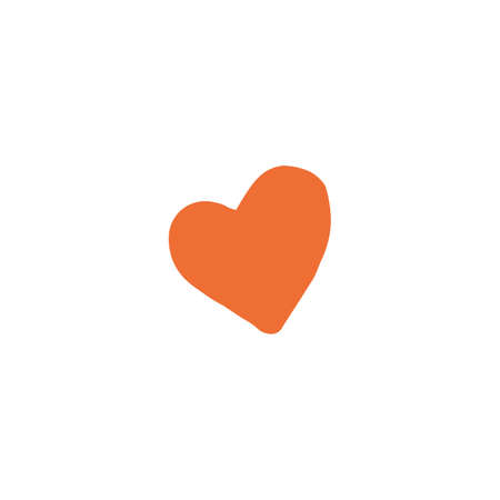 Heart icon in hand drawn style. Vector illustrationのイラスト素材