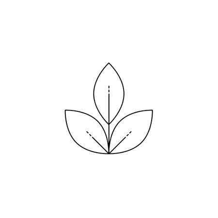 Nature logo in outline style. For business, farm, stores. Vector illustration.のイラスト素材