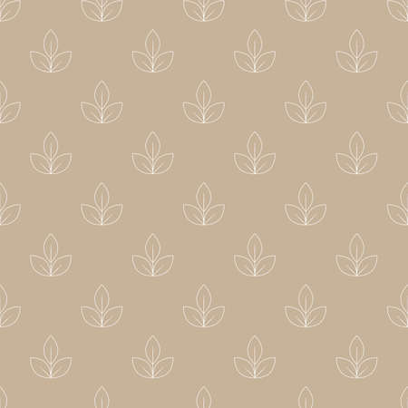 Organic nature seamless pattern in outline style. Vector illustration.のイラスト素材