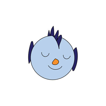 Cute monster icons in cartoon style. Vector illustration for kids worksheet and nursery design.のイラスト素材