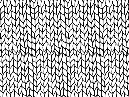 Doodle merino wool yarn pattern for needlewomen blog and wrapping paper. Vector illustrationのイラスト素材