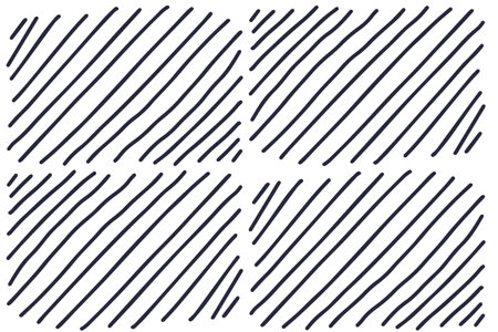 Scribbles cute diagonal lines doodle pattern. Vector illustration
