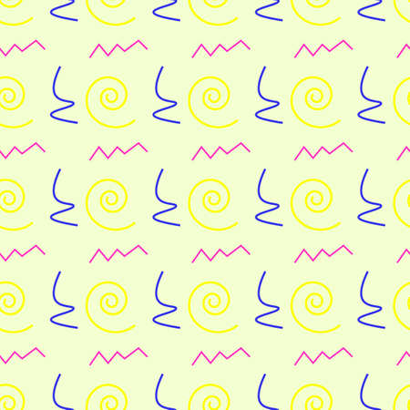 Trendy geometric elements memphis cards, seamless pattern. Retro style texture. Modern abstract design poster, coverのイラスト素材