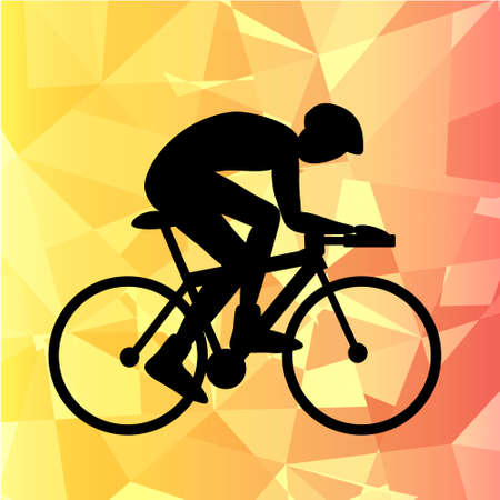 Professional cyclist involved in a bike race.のイラスト素材