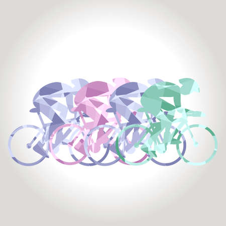 Professional cyclist involved in a bike race.のイラスト素材