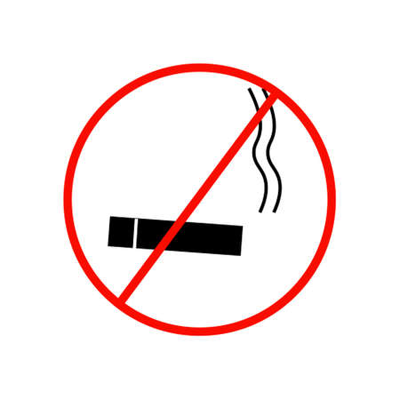 No smoking sign on white background vectorのイラスト素材