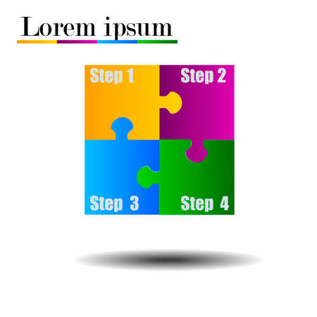Abstract infographics number options template. Vector illustration. Can be used for workflow layout, diagram, business step options, banner, web design.のイラスト素材
