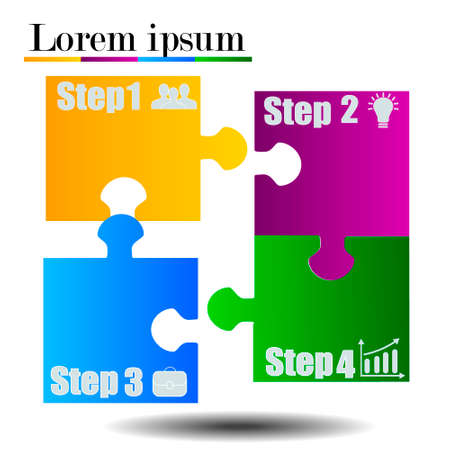 Abstract infographics number options template. Vector illustration. Can be used for workflow layout, diagram, business step options, banner, web design.のイラスト素材