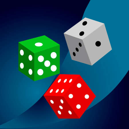 Dice vector casino design background. Dice gambling template concept.のイラスト素材