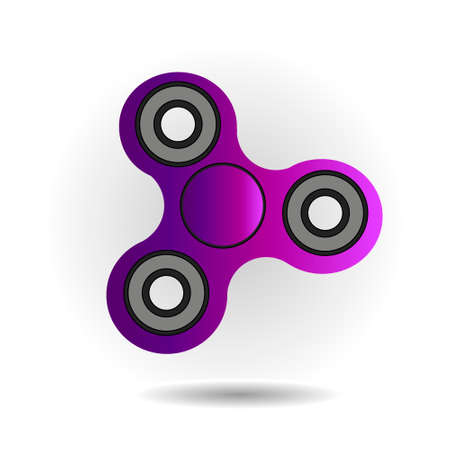 Vector illustration concept Hand spinning machine, the background is bright in neon lines. rotationのイラスト素材