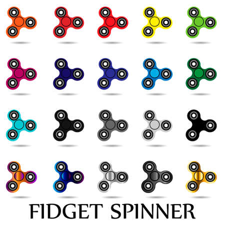Hand spinner. Fidget toy for increased focus, stress relief.のイラスト素材