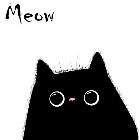 Cats vector, T-shirt Print, cartoon characters, cute cats hand drawnのイラスト素材