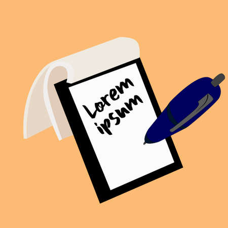 Back to school composition with noteboock and suppliesのイラスト素材