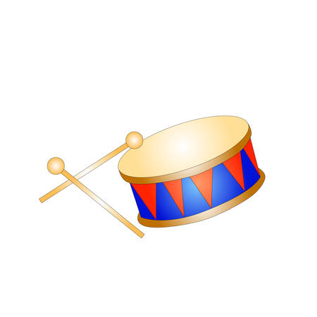 drum toy kid isolated icon vector illustrationのイラスト素材