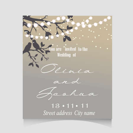 Wedding invitation template designのイラスト素材