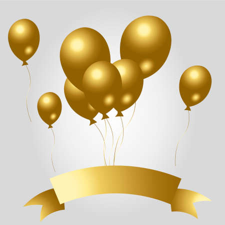 Happy birthday with confetti balloons vector illustratorのイラスト素材