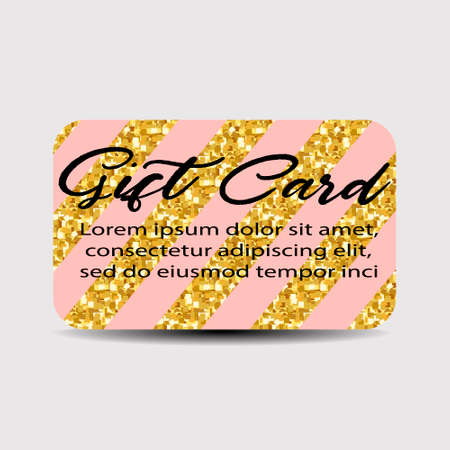Gift Card Template with Golden Dust Texture.のイラスト素材