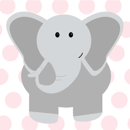 Cute Elephant Vector File illustrationのイラスト素材
