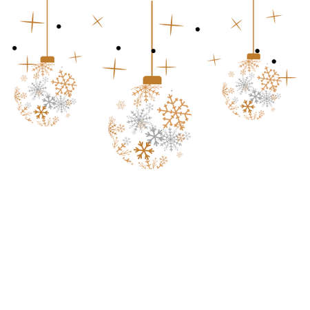 Christmas ball on white background, vector illustration.のイラスト素材