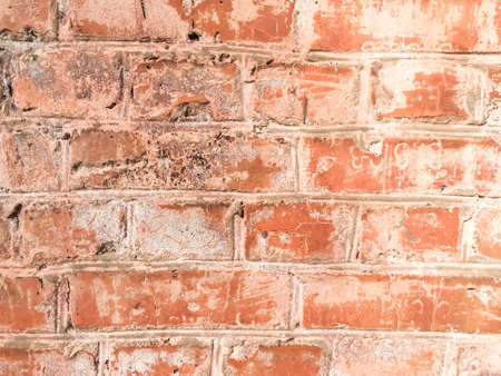 Abstract orange brick wall texture backgroundの写真素材