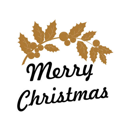 Greeting Christmas card in vintage styleのイラスト素材