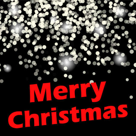 Merry Christmas message and light background.のイラスト素材