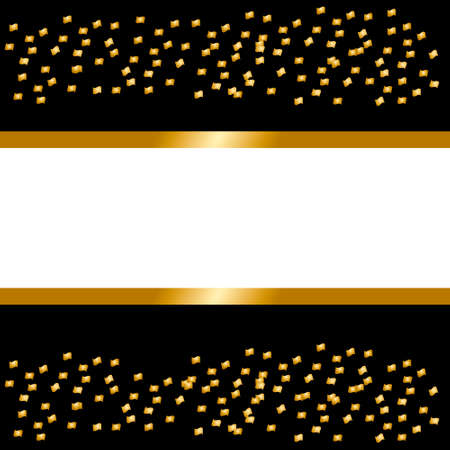 Banners and cards gold sparkles on black background. Gold background text. Banners voucher, store, present, shopping, sale, logo, web, card vip exclusiveの写真素材