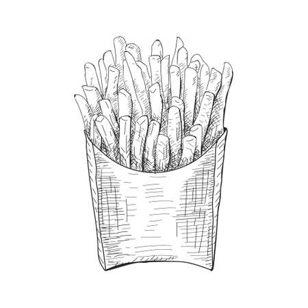 Fries Rabbit sketchのイラスト素材