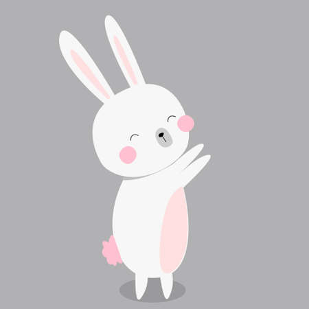 Cute bunny isolated. Happy Easter design. Vector illustrationのイラスト素材