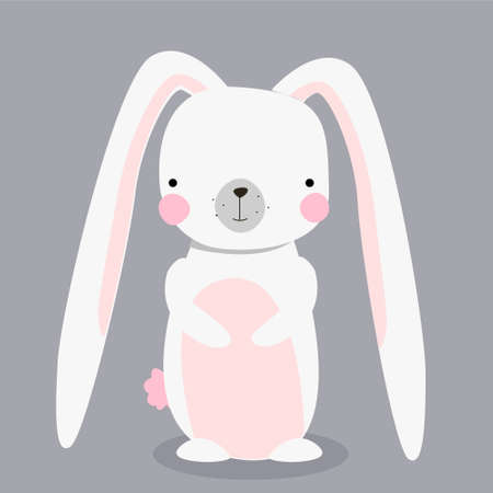 Cute bunny isolated. Happy Easter design. Vector illustrationのイラスト素材