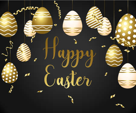 Easter banner with Easter egg designのイラスト素材