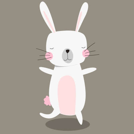 Cute bunny isolated. Happy Easter design. Vector illustrationのイラスト素材