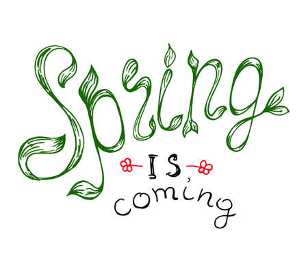 Simple vector hand drawn retro lettering design element.のイラスト素材