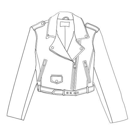 Hand drawn vector illustration. Creative black contour art work. Ink fashion illustrationのイラスト素材