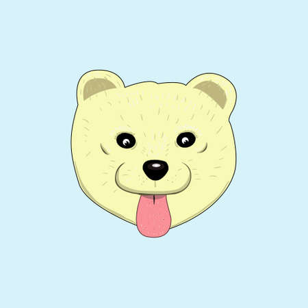 A cute white Havanese puppy posing vector illustration cuteのイラスト素材