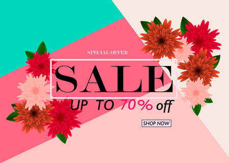 Summer sale background cut paper art style for banner, poster, promotion,のイラスト素材