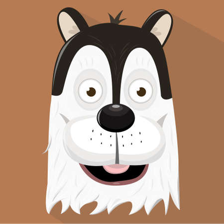 Cute Dog - Vector illustration of dogs headのイラスト素材