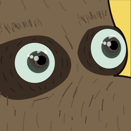 Kawaii funny muzzle set with pink cheeks and winking eyes on square background. Vector illustrationのイラスト素材