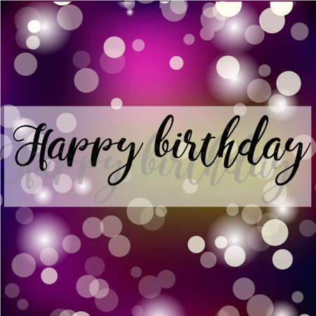 Happy Birthday.Beautiful greeting card scratched calligraphy black text word gold stars. Hand drawn invitation T-shirt print design. Handwritten modern brush lettering white background isolated vectorのイラスト素材