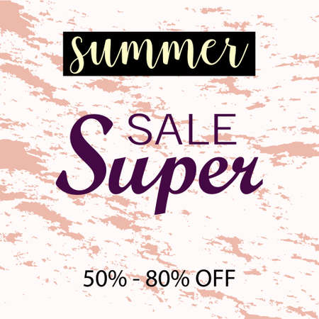 Sale today 30 off sign over art brush acrylic stroke paint abstract texture background vector illustration. Perfect watercolor design for a shop and sale banners.のイラスト素材